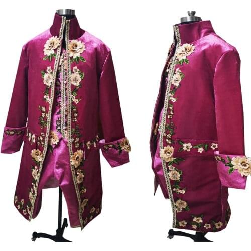 Tailored!Jackets+Shorts 3PCS Mens Long tail Coats Vintage Costumes MAN COURT DRESS Victorian stage Performance MALE Suits D-538