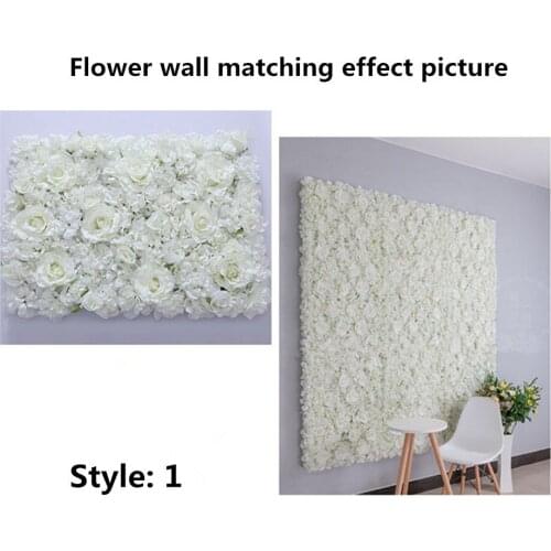 40X60cm Artificial Silk Flower Wall Panel White Flowers Hydrangea Wedding Decoration Wedding Party Backdrop Decor