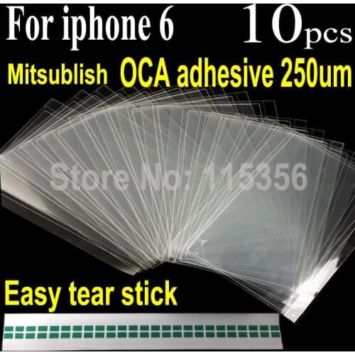 OCA Glue For iPhone 6 4.7inch Double-sided Sticker Optical Clear Adhesive screen glass / touch screen 10pcs/lot