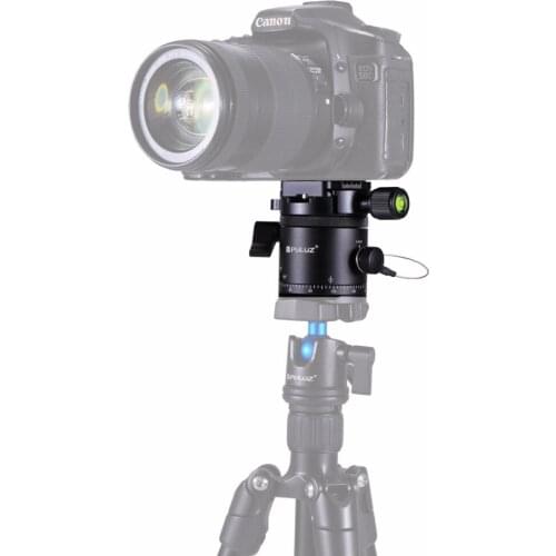 PULUZ Aluminum Alloy Panoramic Indexing Rotator Ball Head with Quick Release Plate for Camera Tripod Head for DSLR Camera Tripod