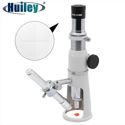Portable 100x Mini Handheld Jewelry Microscope Handle Magnifier Monocular with Scale and LED Light for Jewelry Identify