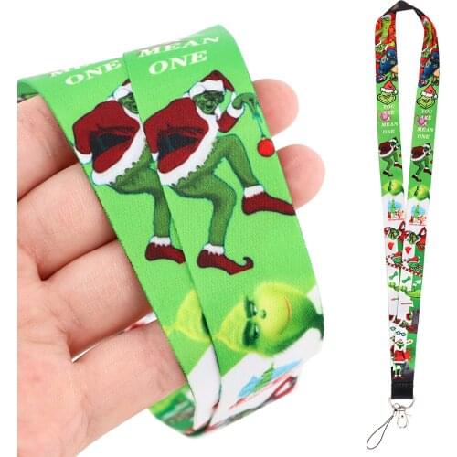 DZ2000 Christmas Monster Strap Lanyards Keychain Badge Holder ID Card Pass Hang Rope Lariat Lanyard Key Ring Gifts Accessories