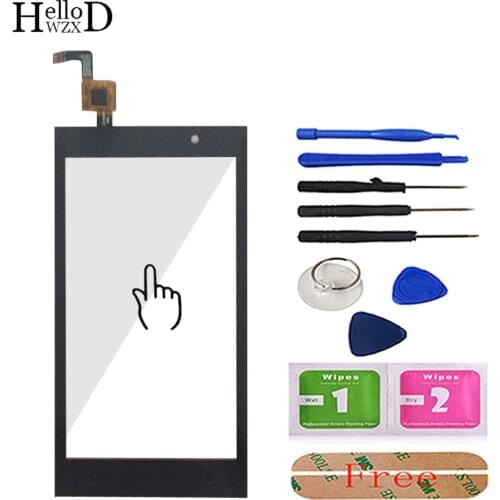 4.5'' Smartphone Touch Glass For Micromax A104 Canvas Fire 2 Front Touch Screen Glass Digitizer Panel Lens Sensor + Adhesive