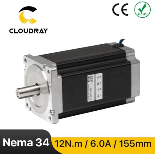 Nema 34 Stepper Motor 12N.m 6.0A 2 Phase 155mm Stepping Motor High Torque for CNC engraving milling machine (34CS120FK-600)