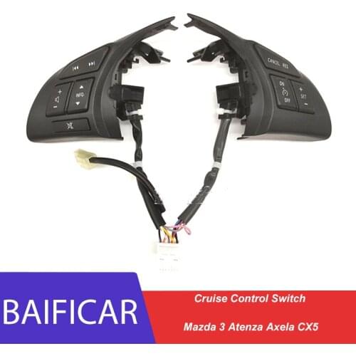 Brand New Multifunction Audio Multimedia Control Switch Cruise On Off Steering Wheel Button For Mazda 3 Atenza Axela CX5