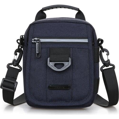 Men Shoulder Bag Casual Messenger Bags Waterproof Man Purse Oxford Zipper Crossbody Can Be Equipped With Belt