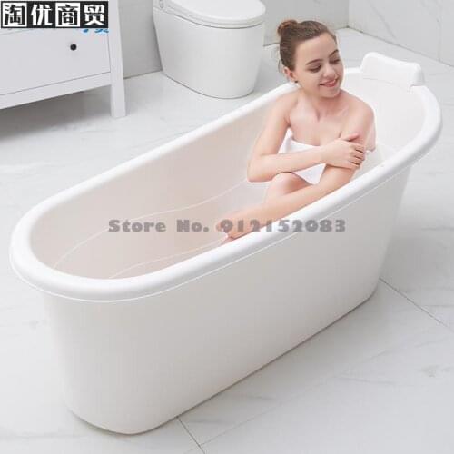 Adult Bath Tub Thickened Plastic Bath Tub Large Household Bath Tub Adult Bath Tub Full Body Bath Tub