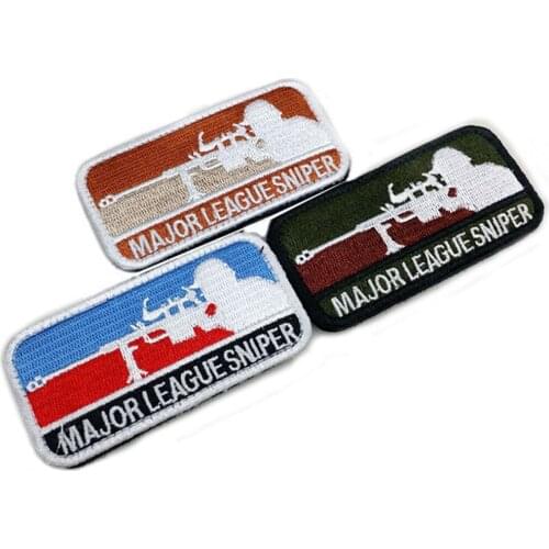 Mil-Spec Major League Sniper Tactical Patch Hook&Loop 3D Embroidery Badge Military Army Armband Patches