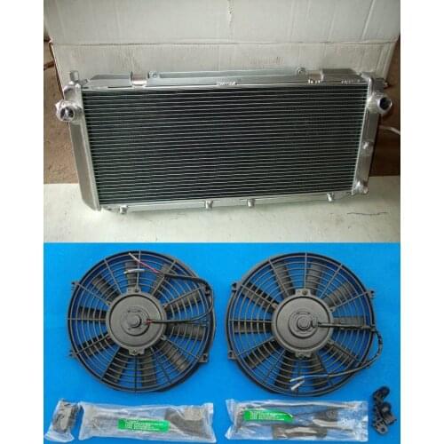 Aluminum Radiator & 2*Fans For TOYOTA MR2 MR-2 SW20 2.0 REV1 REV2 REV3 TURBO N/A 1990-1999 90 91 92 93 94 95 96 97 98 99