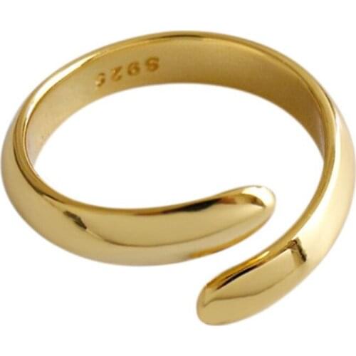 ZEMIOR Joker Rings For Women Korean Style 925 Sterling Silver Adjustable Ring Small Crowd Smooth Surface Student Fine Jewelry