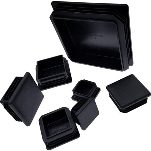 10Pcs Black Plastic Steel square pipe plug Furniture Pad Plastic square Leg plug Anti Slip Feet Protectortube cap plug cap