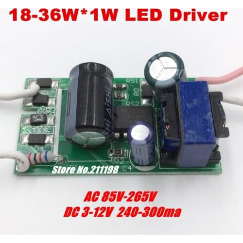 18-36W Dc50-120V Isolate Led Driver Power Supply Built-In Constant Current Lighting Transformers For Diy Led Light