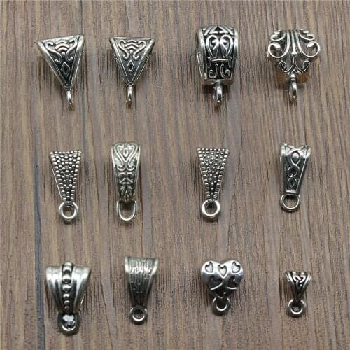 20pcs Connector Charms Bail Beads Antique Silver Color Bail Beads Charms Jewelry Findings Bail Beads Charms Connector