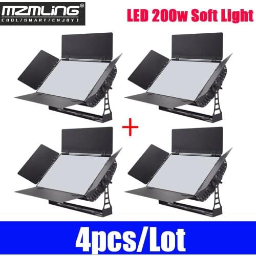 4pcs/Lot LED 200w Soft Light 432x0.5w Photographic Light DMX512 Fill-In-Light Film/DJ /Bar /Party /Show /Stage Light