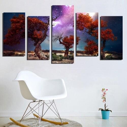 5 pieces/special landscape paintings decorated with the living room walls painted by the star spangled banner sky canvas FA643
