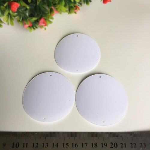 50g 60mm Flat Round Sequins For Crafts Sewing Accessories With 2 Side Holes Solid White Confetti Spangles