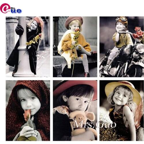 5D Diamond Painting Happiness Pretty Girl Full Square Drill Rhinestone Diamond Embroidery Kid Cross Stitch Mosaic Home Decor