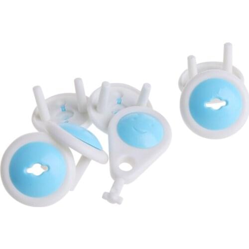 6Pcs Power Baby Electric Lock Outlet European Russian Standard 2 Plug Baby Child Infant Kids Plug Covers Safety in Socket