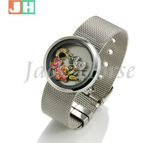 Newest fashion 30mm 316L stainless steel Watch Bracelet charm floatingbracelet