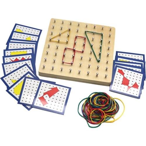 JaheerToy Wooden Puzzle Childrens Toys Creative Graphics Rubber Tie Nail Board Preschool Toys Montessori