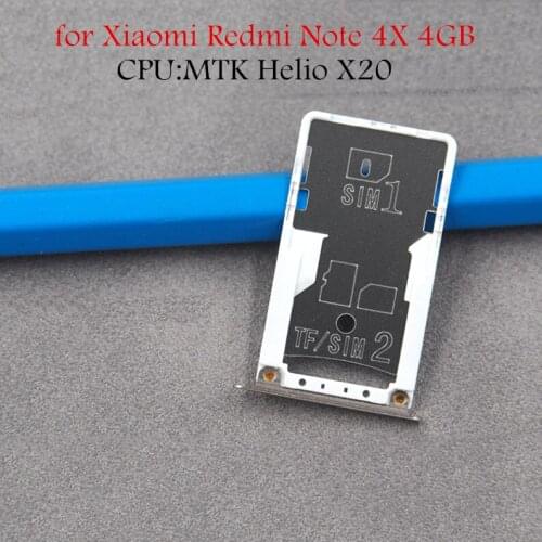 For Xiaomi Redmi Note 4X 4GB MTK Card Tray Holder Micro SIM Nano SIM SD Card Card Slot Adapter Holder Repair Spare Parts