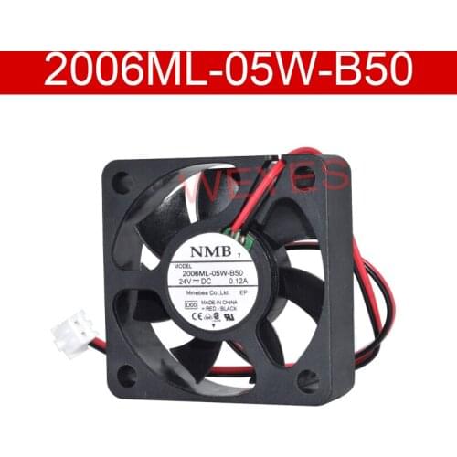 For NMB 2006ML-05W-B50 5CM 50*50*15 24V 0.12A 2 wire cooling fan Free shipping