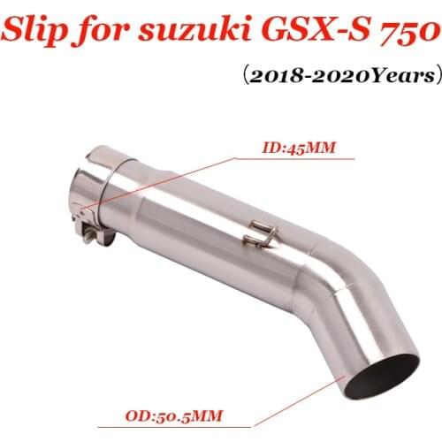 Motorcycle exhaust stainless steel middle connection exhaust for suzuki GSX-S750 gsxs 750 2010-2019 years