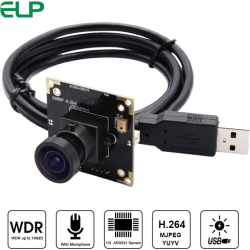 ELP 3MegaPixels WDR USB Camera HDR 100db H.264 OTG Support Audio Webcam HD for application in ATM,Kiosk,POS,TV box