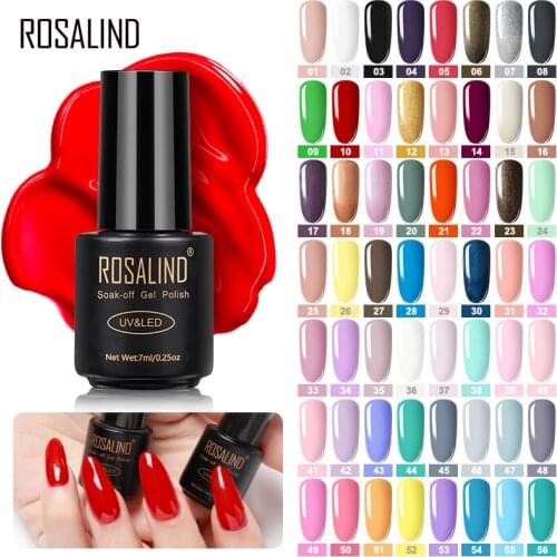 ROSALIND Gel Polish Nail Art Set For Manicure Hybrid Nails Color gels Varnishes Semi Permanent UV Gel Nail Polish Gel Lacquer