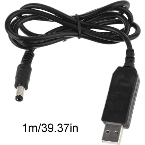 QC3.0 USB to 12V 1.5A 5.5x2.1mm Step Up Line Converter Cable for WiFi Router LED