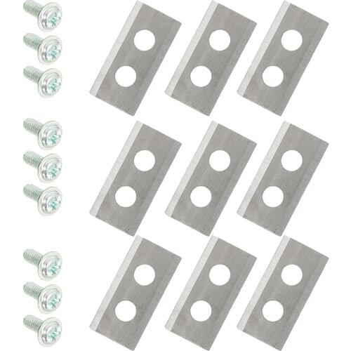 Best price 9X Stainless Steel Mower Blade Replacement+Screw for WORX LANDROID 36x18x1mm