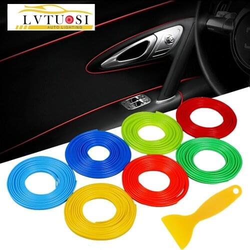 LVTUSI 1PC Car Styling Exterior Accessories Decorative Thread 3M Auto Sticker Insert type Air Outlet Easy Install For All Car DJ