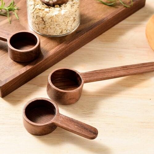 Black Walnut Measuring Spoon Long Handle Coffee Bean Spoon Spoon Coffee Powder Quantitative Spoon Measuring Spoon 8G 10G