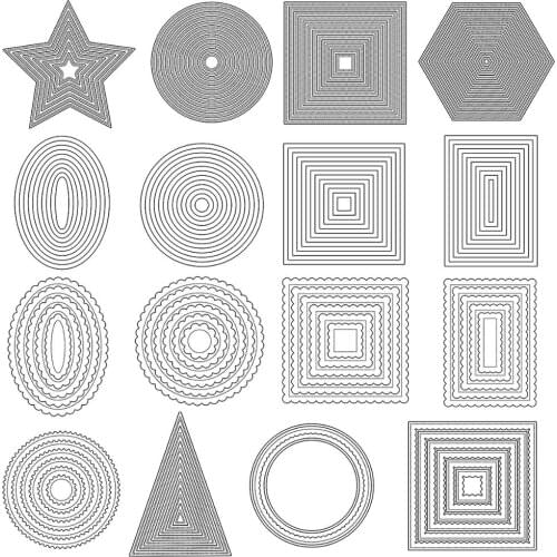 Piggy Craft metal cutting dies cut die mold New shape frame series Scrapbook paper craft knife mould blade punch stencils dies