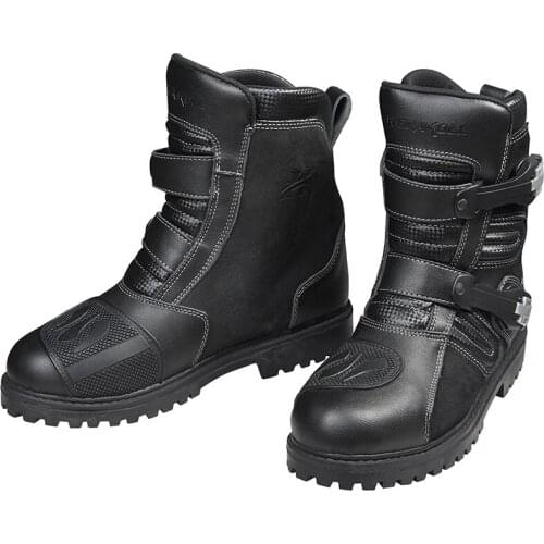 Motorcycle Racing Rally Shoes Motor Boots Men Casual Shoes Leather Motocross Riding Boots Locomotive Leisure Drop Protection