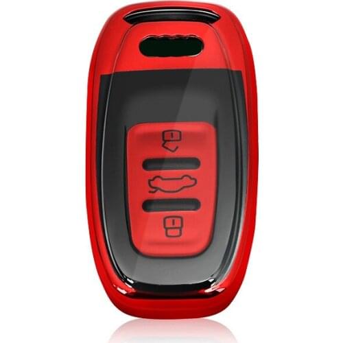 Soft TPU for Audi Q5 A6 C7 Car Smart Key Case Shell for Audi Audi Q5 A4L A5 A7 RS4 RS5 S4 S5 Q3 Q7 Key Holder Car Accessories