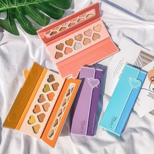 Beginner Pearly Matte Eyeshadow Palette Waterproof Earth Mermaid Nude Makeup Heart Shaped Colorful Eyeshadow Palette Eye Makeup