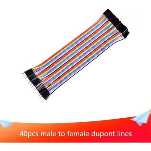 40pcs/1 Group Male to Female DuPont Lines 21.5cm 2.54mm 1pin Jumper Wire DuPont Cable for Arduino DIY Smart Robot Car Accessory