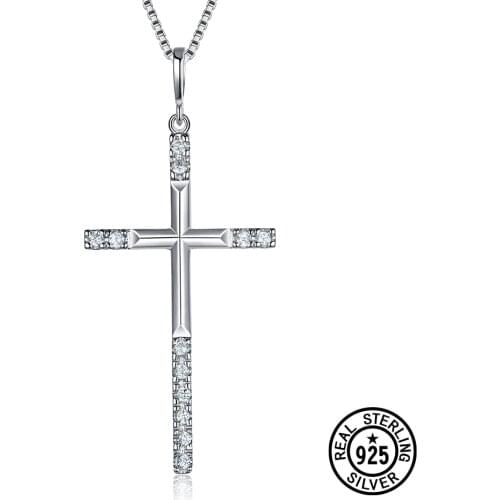 Dyson 925 Sterling Silver Jewelry For Women Cross Pendant Without Chain Delicate Christmas Gifts Religious Classic Fine Jewel