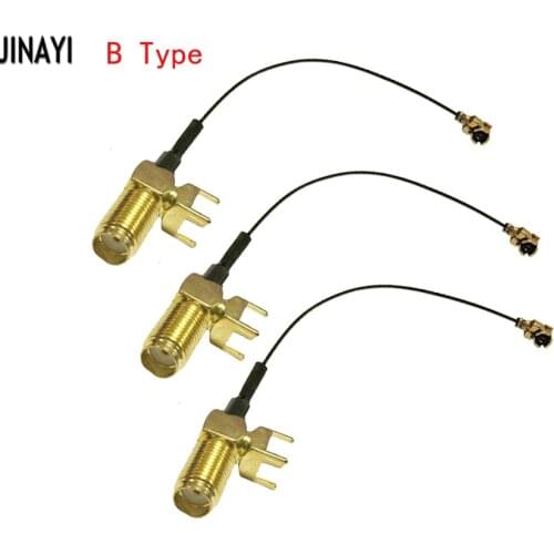10pcs SMA PCB Mount Jack Female Right Angle to IPX U.fl Connector 1.13 RF Pigtail Cable 5cm 15cm 20cm 30cm