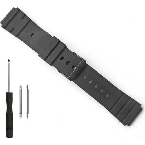 21mm Black PU Rubber Watch Band Strap for Luminox 3001 3001.BO 3901