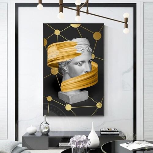 Retro Woman Sculpture Renaissance Art Poster Abstract Canvas Wall Print Painting Modern Style Picture Contemporary Room Decor