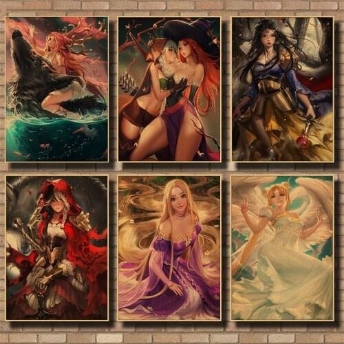 Sexy Sakimichan Animation Various Game sexy posters / beauty posters / kraft paper posters / Kraft posters / retro posters NO.11