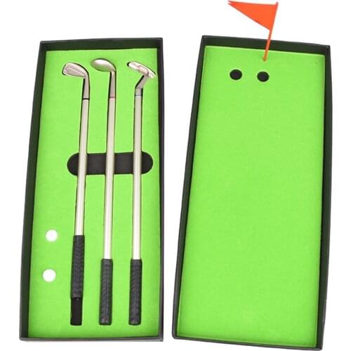 Simulated Golf Course Premium Mini Golf Pen Set Office Gift Men Ballpoint Golf Sport Ballpoint Creative Writing Supplies Durable