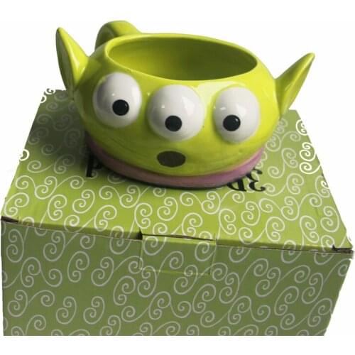 Three-eyed Monster Cartoon Ceramic Mug Cute Three-eyed Boy Water Milk Coffee Cup Creative Toy Story Drinkware