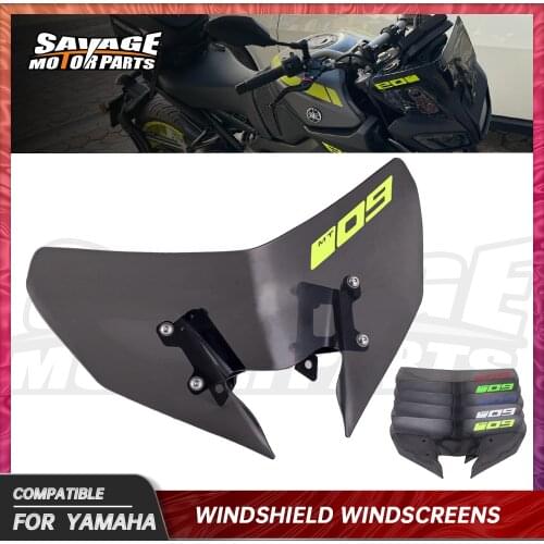 Windscreens For YAMAHA MT09 MT 09 FZ-09 FZ09 2017-2020 2018 2019 Windshield Pare-Brise Wind Deflectors Motorcycle Accessories