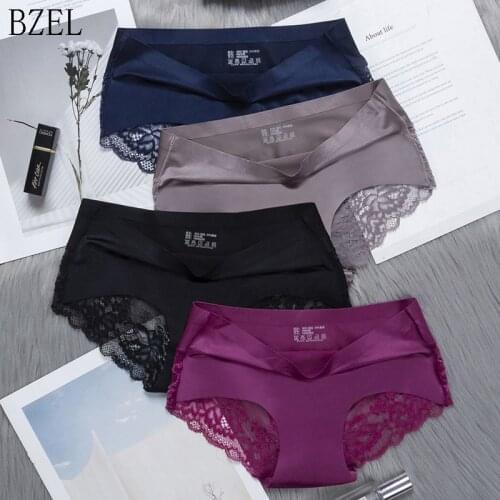 Panties Womens Lace Female Underwear Seamless Panties Sexy Panties Mid-Rise Silky Panties Cotton Crotch Briefs Dropshipping
