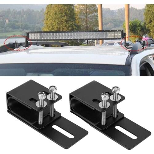 1Pair Universal Car LED Light Bar Mounting Bracket Offroad Auto SUV Roof Luggage Rack Mounting Bracket Work Lamp Stand Holder