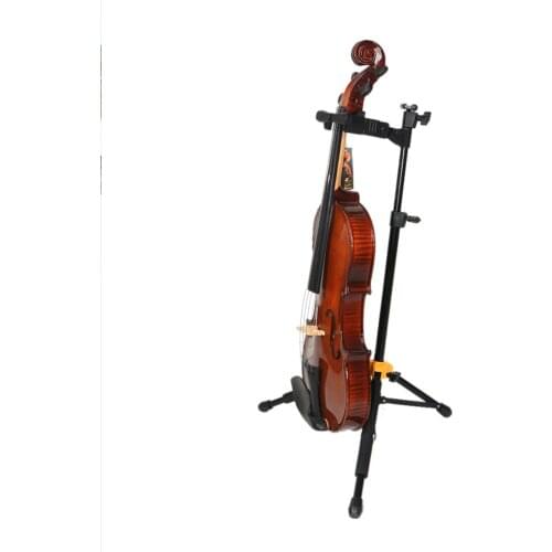 1Pc Violin Stand Telescopic Folding Support Gravity Automatic Lock Rack Tripod Music Instrument Hanger for Violin (Black)