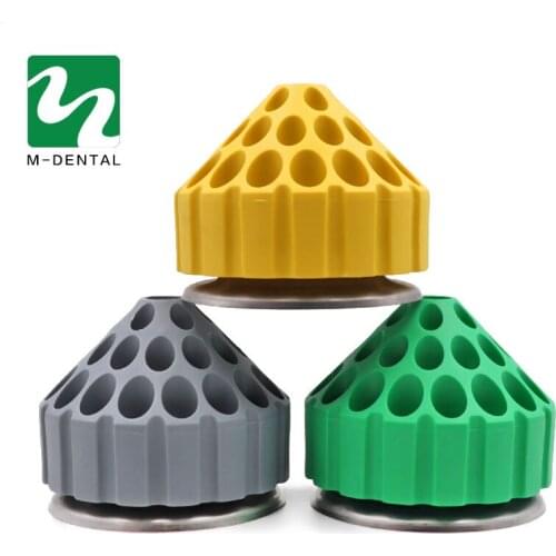 1pc Dental Plastic Bur Holder Block Case 35 Holes 360 Degree Rotating Storage Box Dental Material For Dental Lab